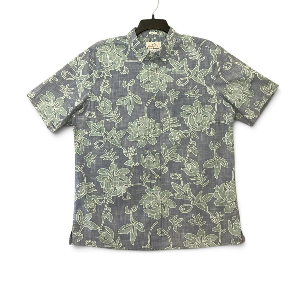 Reyn Spooner Alfred Shaheen Shirt L Cotton Paisely Print Classic Pareau Hawaiian